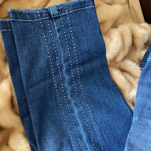 Studded high rise jegging